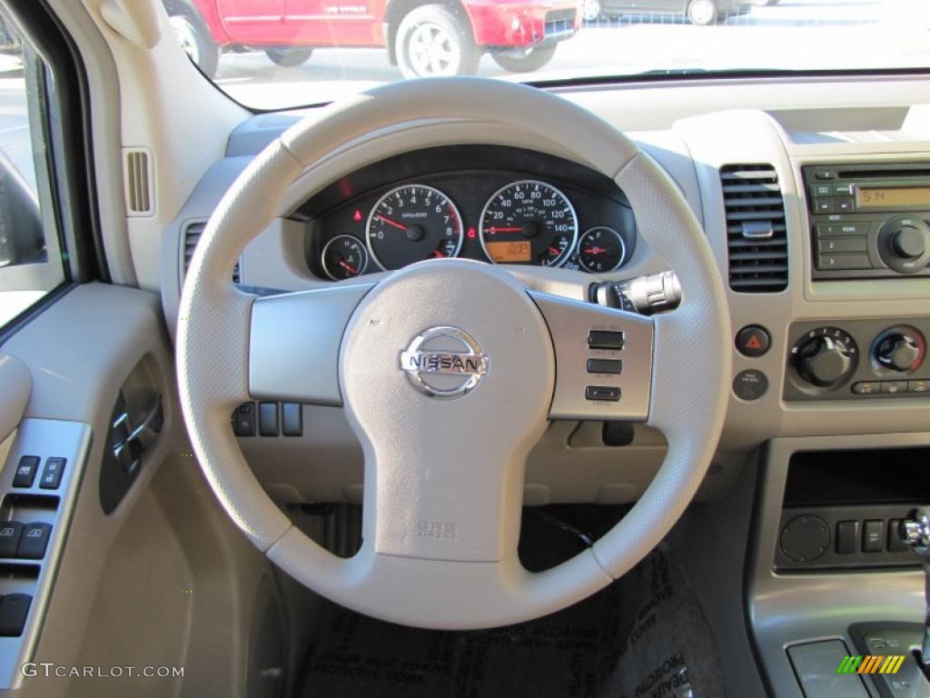 2011 Nissan Pathfinder S Cafe Latte Steering Wheel Photo #46590123