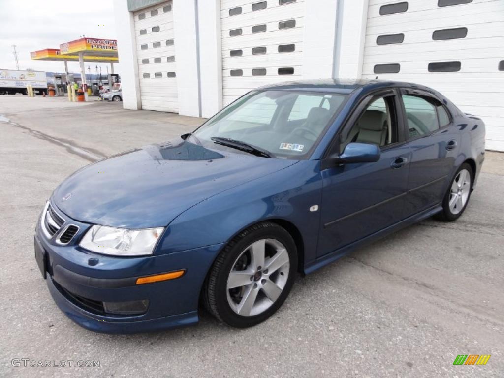 Fusion Blue Metallic 2006 Saab 9-3 Aero Sport Sedan Exterior Photo #46590977