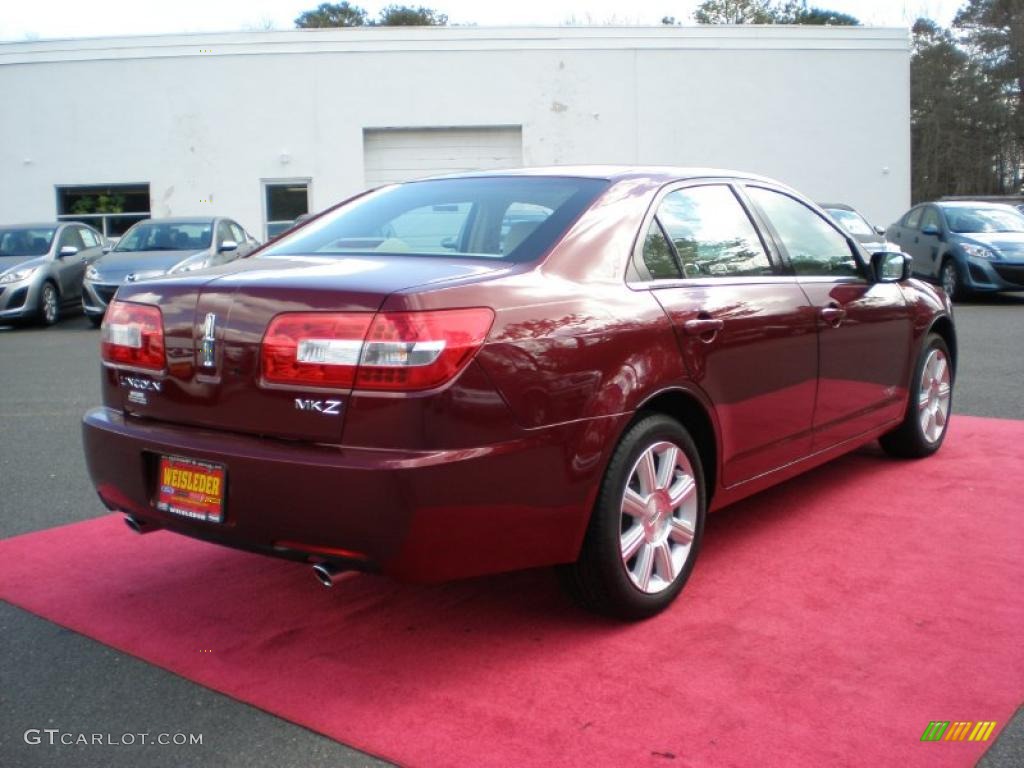 2007 MKZ Sedan - Merlot Metallic / Sand photo #6