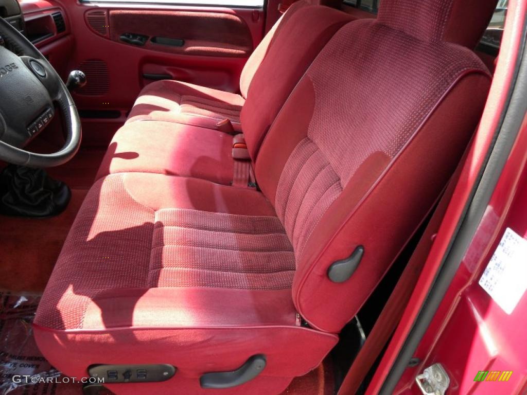 Red Interior 1995 Dodge Ram 3500 LT Regular Cab Dually Photo #46592555