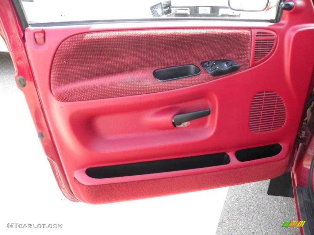 1995 Dodge Ram 3500 LT Regular Cab Dually Red Door Panel Photo #46592561