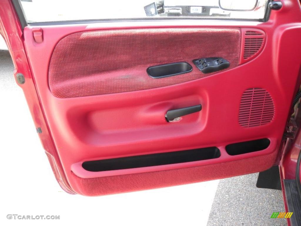 1995 Dodge Ram 3500 LT Regular Cab Dually Red Door Panel Photo #46592561