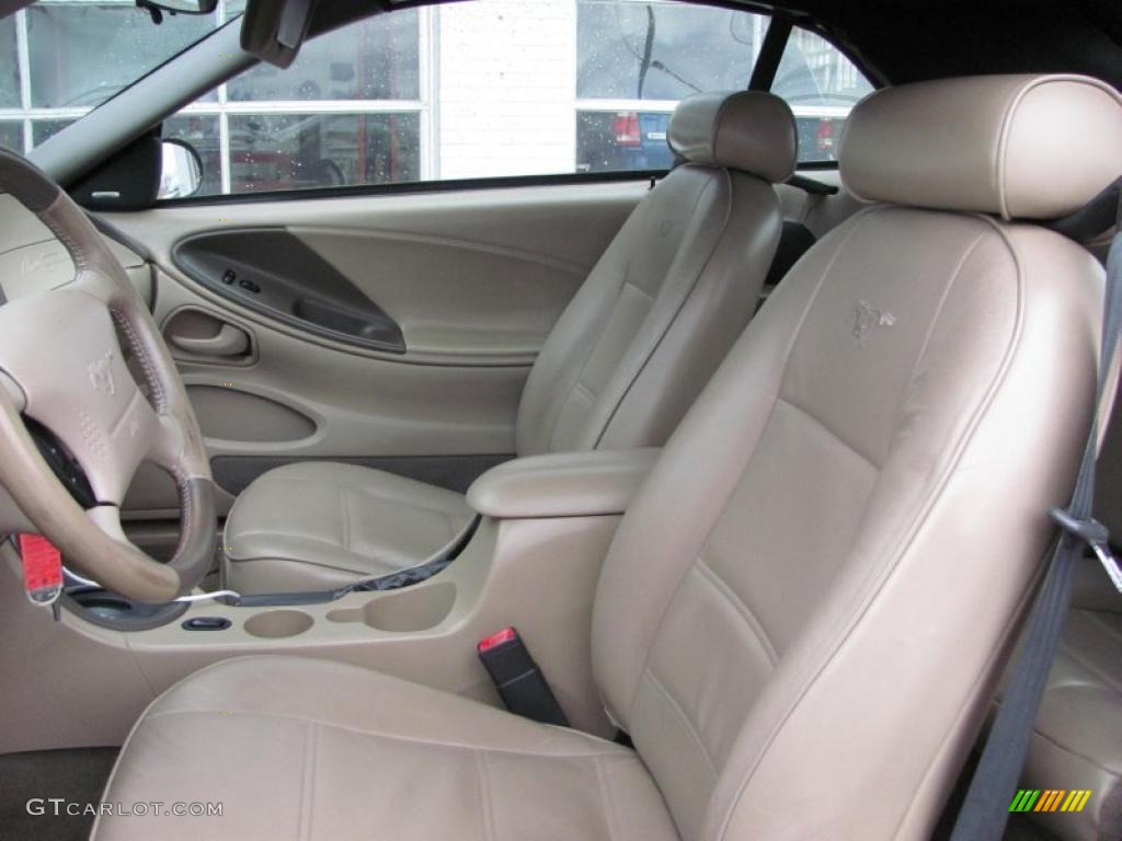Medium Parchment Interior 2003 Ford Mustang V6 Convertible Photo #46593824
