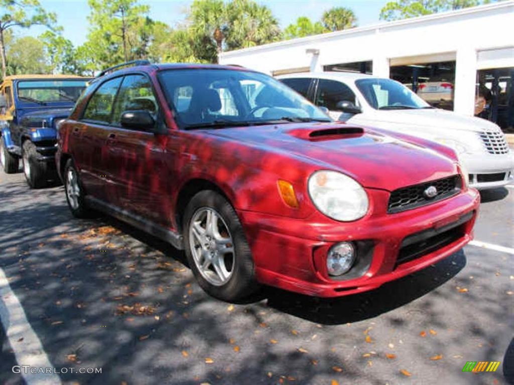 2002 Impreza WRX Wagon - Sedona Red Pearl / Black photo #1