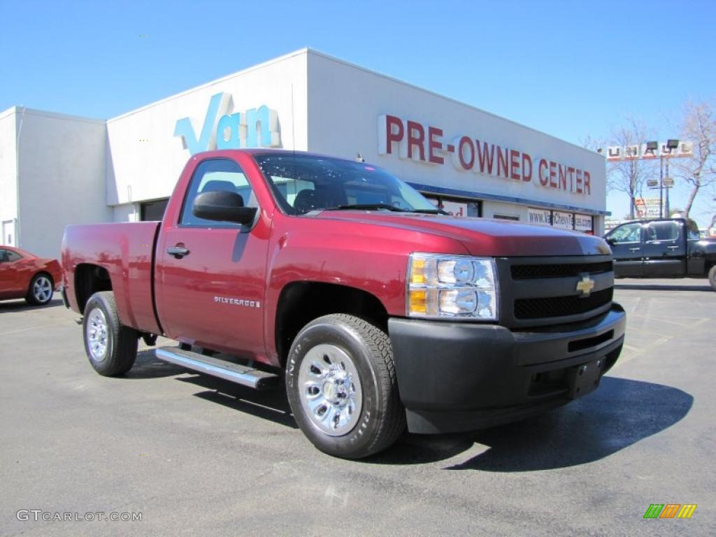 2009 Silverado 1500 Regular Cab - Deep Ruby Red Metallic / Dark Titanium photo #1