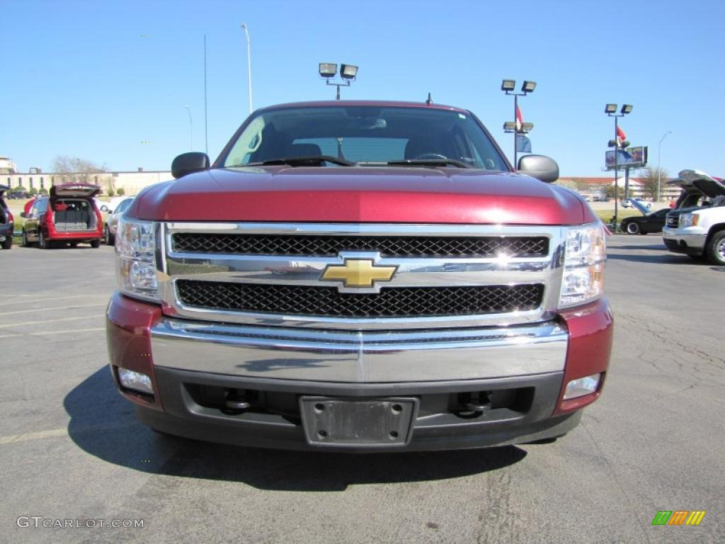 2008 Silverado 1500 LT Extended Cab - Deep Ruby Metallic / Ebony photo #2