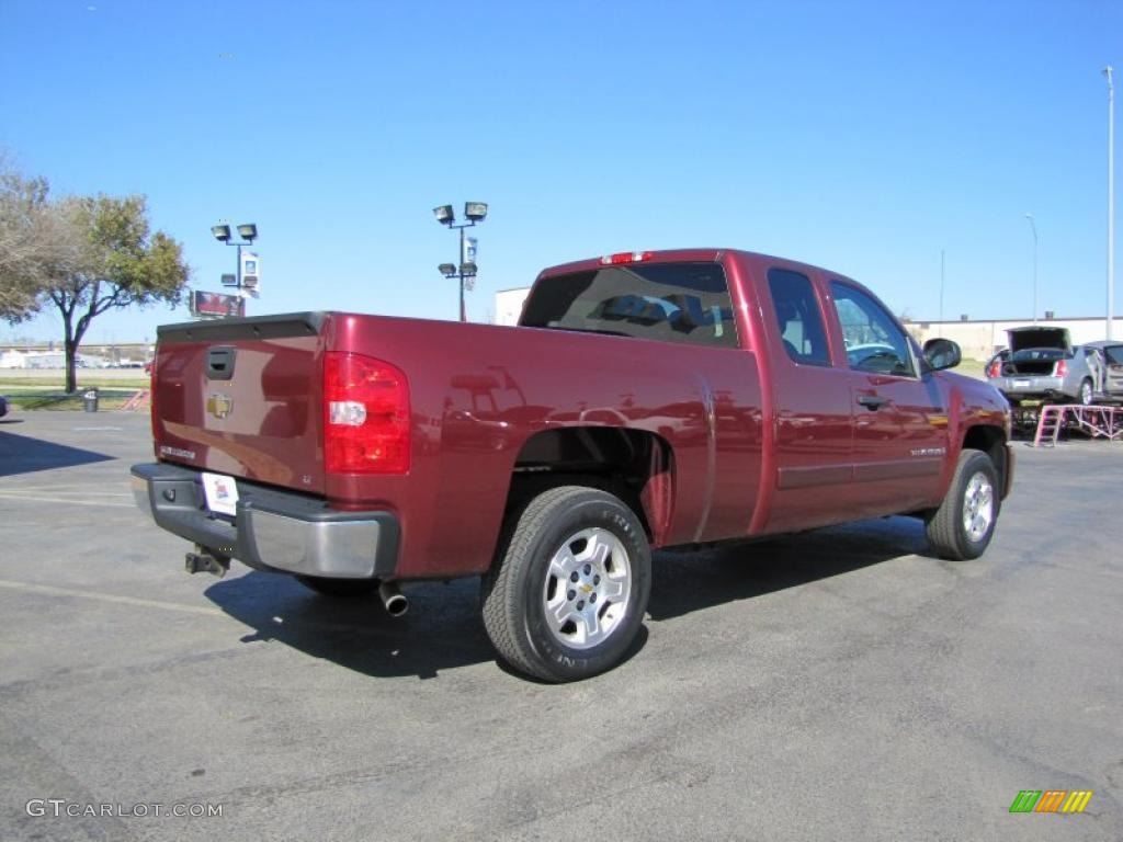 2008 Silverado 1500 LT Extended Cab - Deep Ruby Metallic / Ebony photo #7