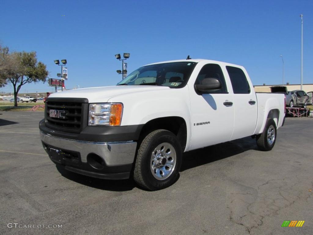 Summit White 2008 GMC Sierra 1500 SL Crew Cab Exterior Photo #46594172