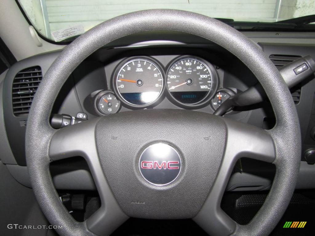 2008 GMC Sierra 1500 SL Crew Cab Dark Titanium Steering Wheel Photo #46594253