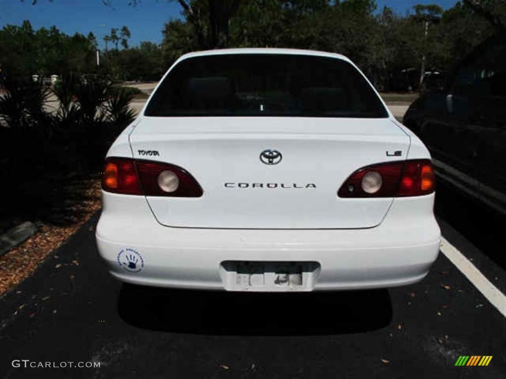 2002 Corolla LE - Super White / Light Charcoal photo #3