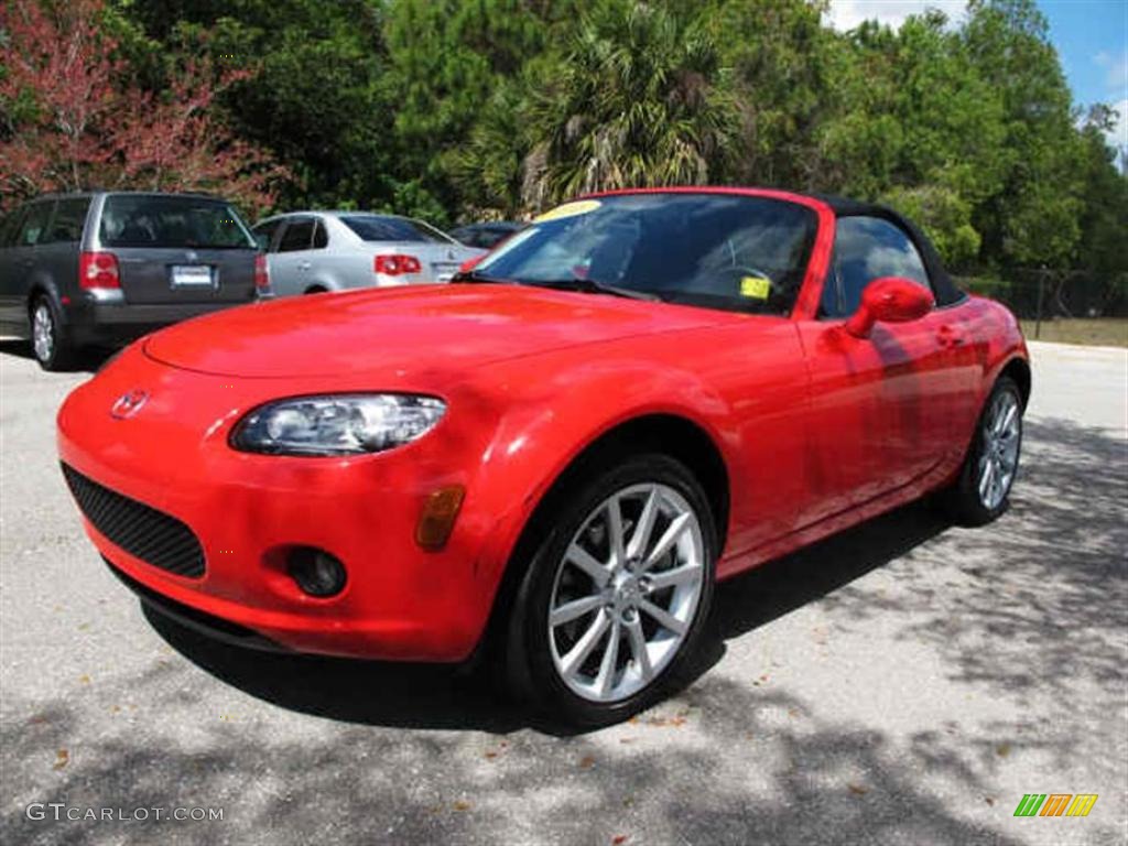 True Red 2006 Mazda MX-5 Miata Sport Roadster Exterior Photo #46594670