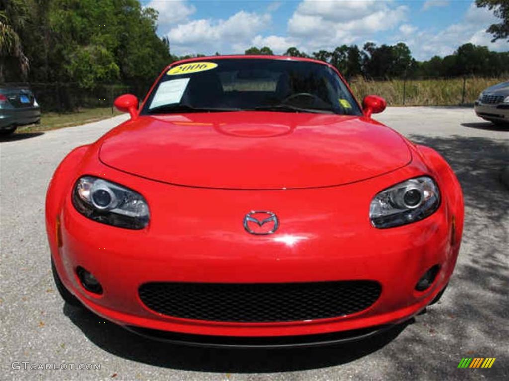 True Red 2006 Mazda MX-5 Miata Sport Roadster Exterior Photo #46594673