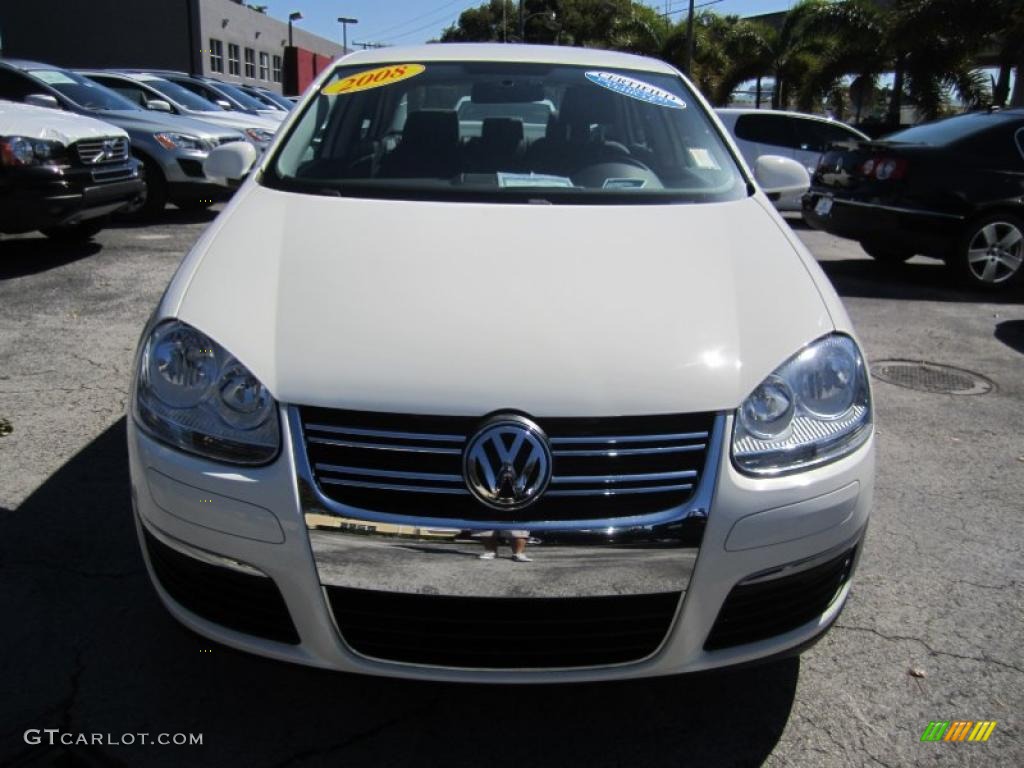 2008 Jetta S Sedan - Campanella White / Anthracite Black photo #8