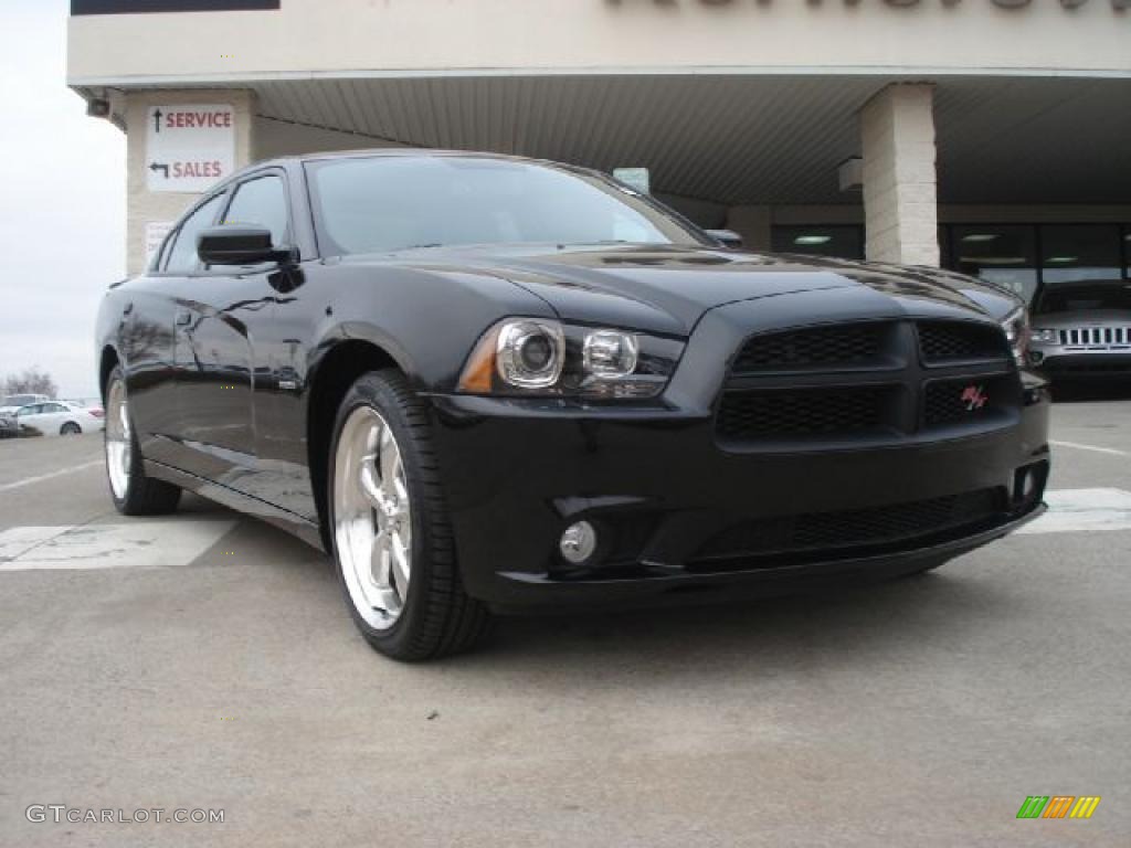 Brilliant Black Crystal Pearl 2011 Dodge Charger R/T Road & Track Exterior Photo #46597544