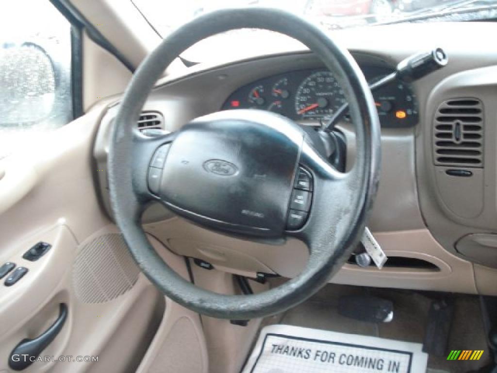 1997 Ford F150 XLT Regular Cab 4x4 Medium Prairie Tan Steering Wheel Photo #46598558