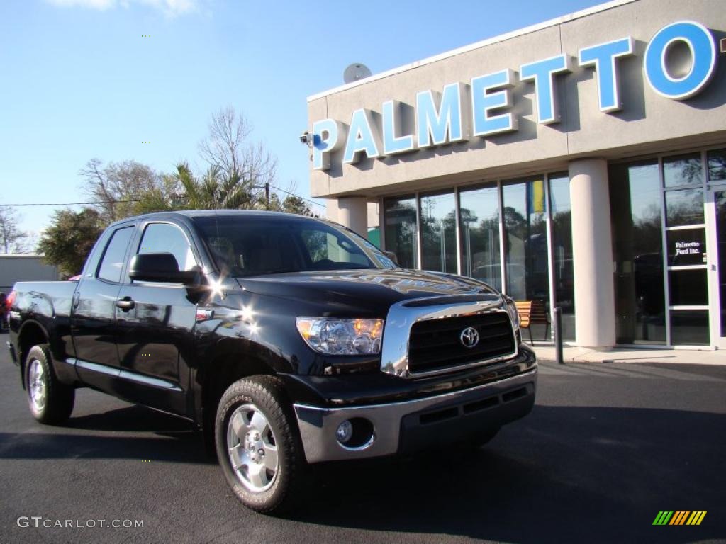 2008 Tundra SR5 TRD Double Cab 4x4 - Black / Beige photo #2