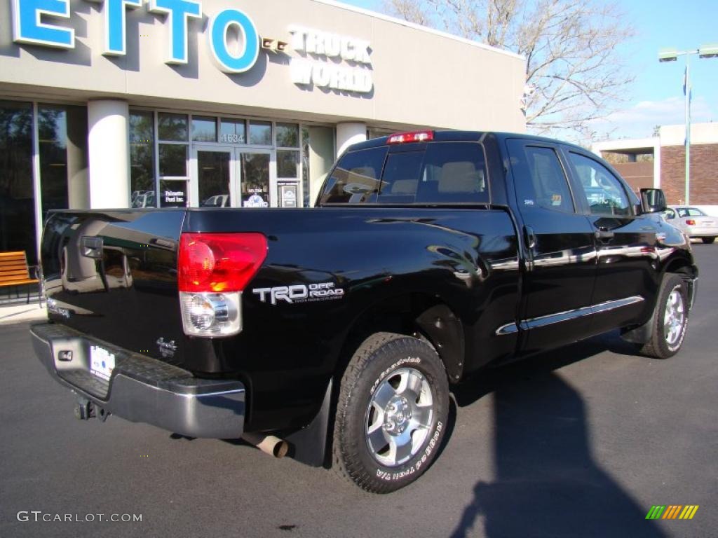 2008 Tundra SR5 TRD Double Cab 4x4 - Black / Beige photo #8