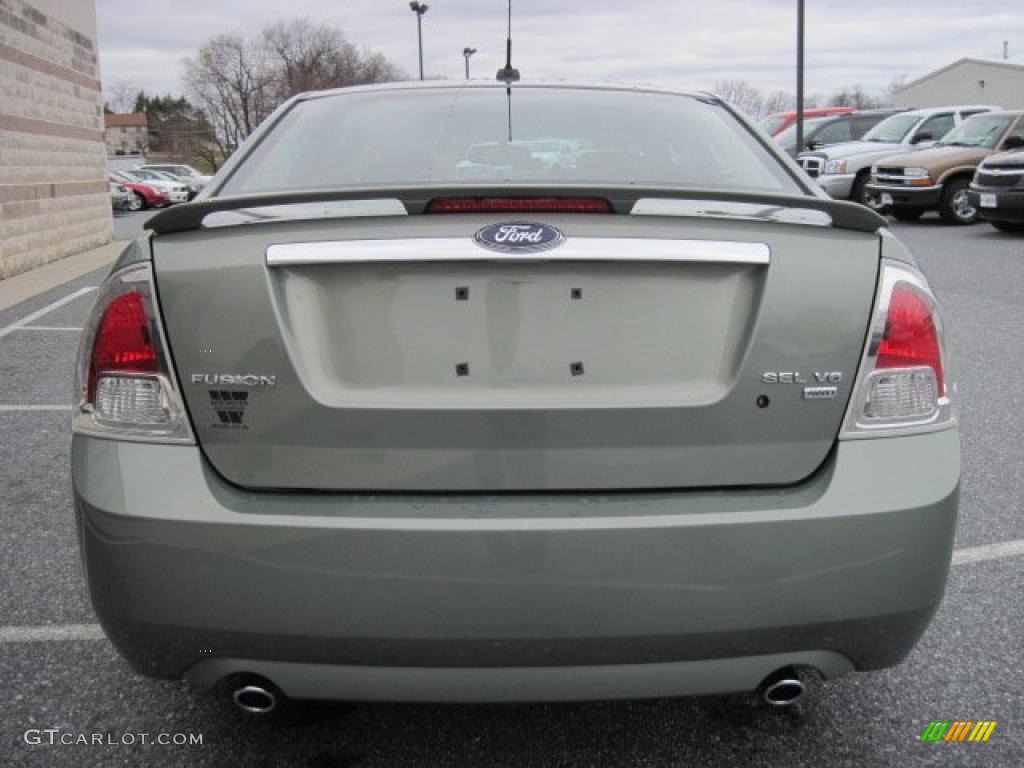 2008 Fusion SEL V6 AWD - Moss Green Metallic / Camel photo #9