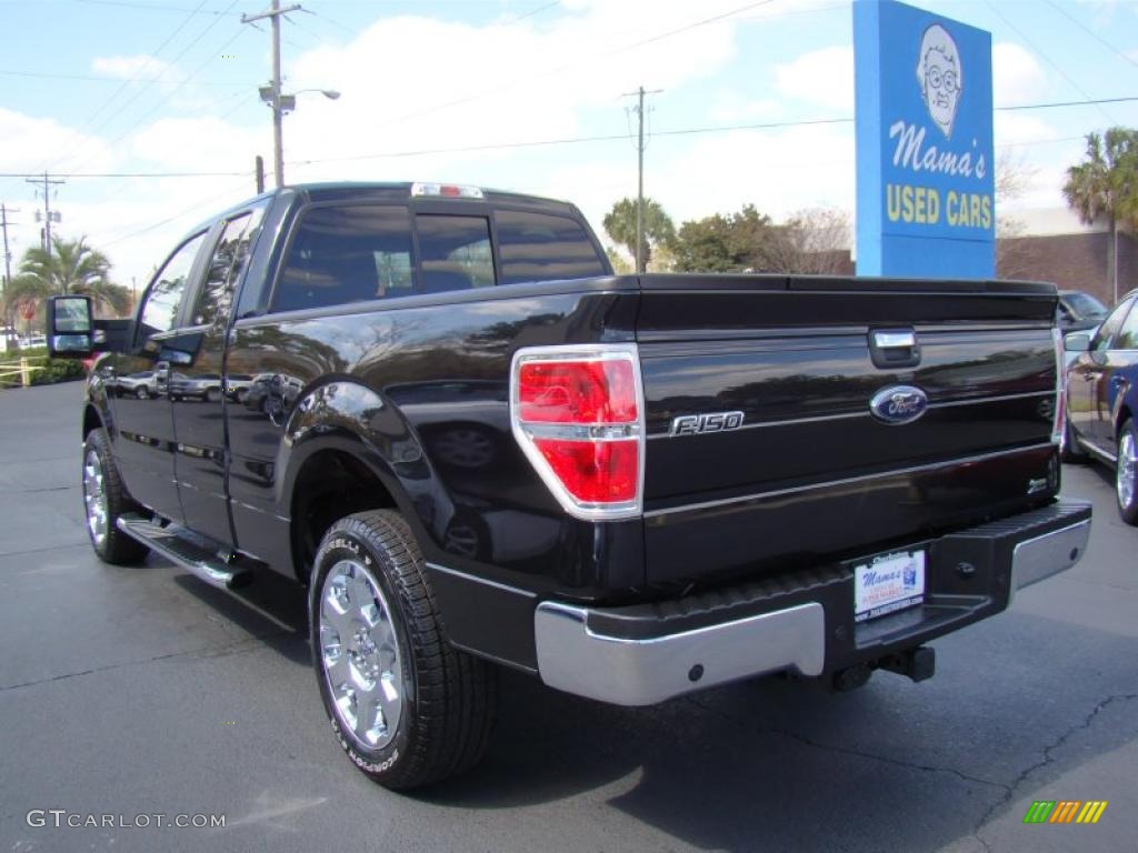 2010 F150 XLT SuperCab - Tuxedo Black / Medium Stone photo #6