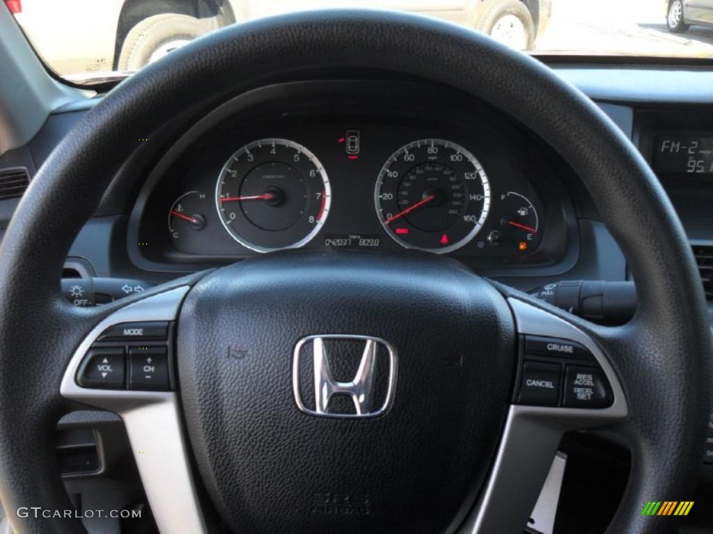 2008 Honda Accord LX-P Sedan Black Steering Wheel Photo #46604887