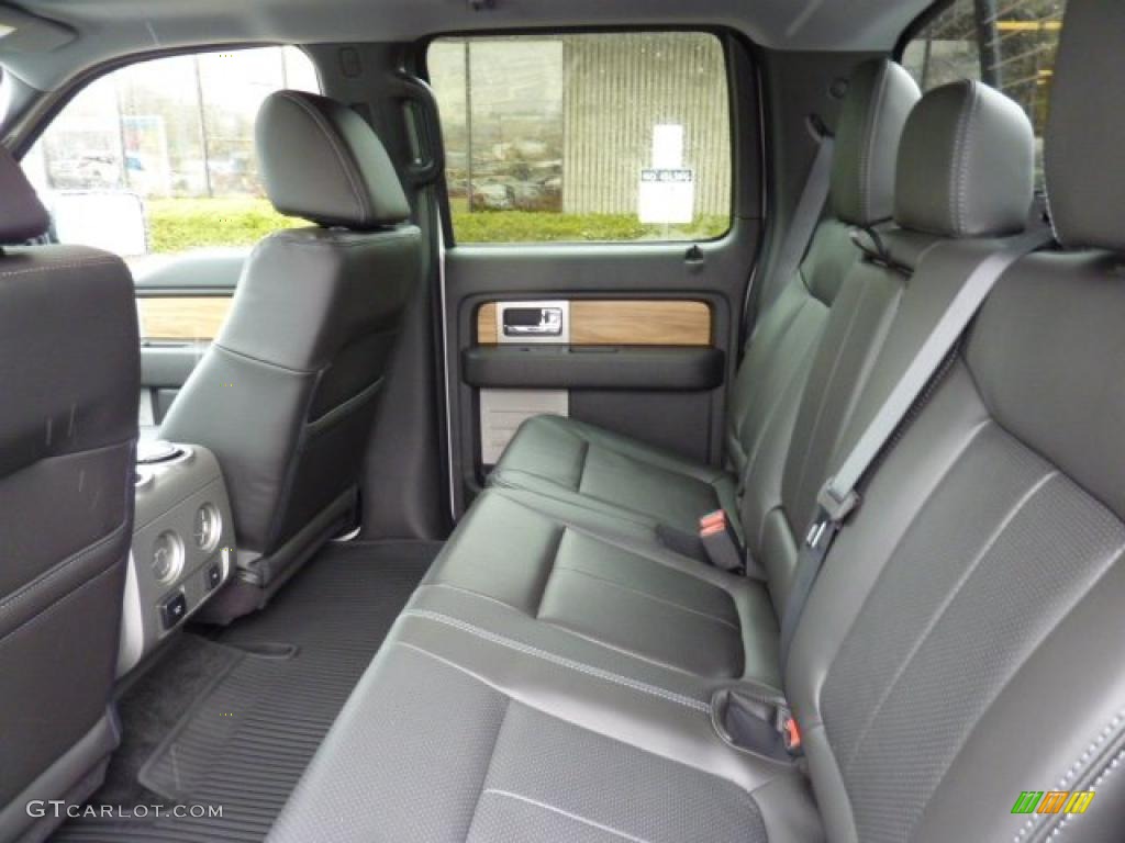 Black Interior 2011 Ford F150 Lariat SuperCrew 4x4 Photo #46608103