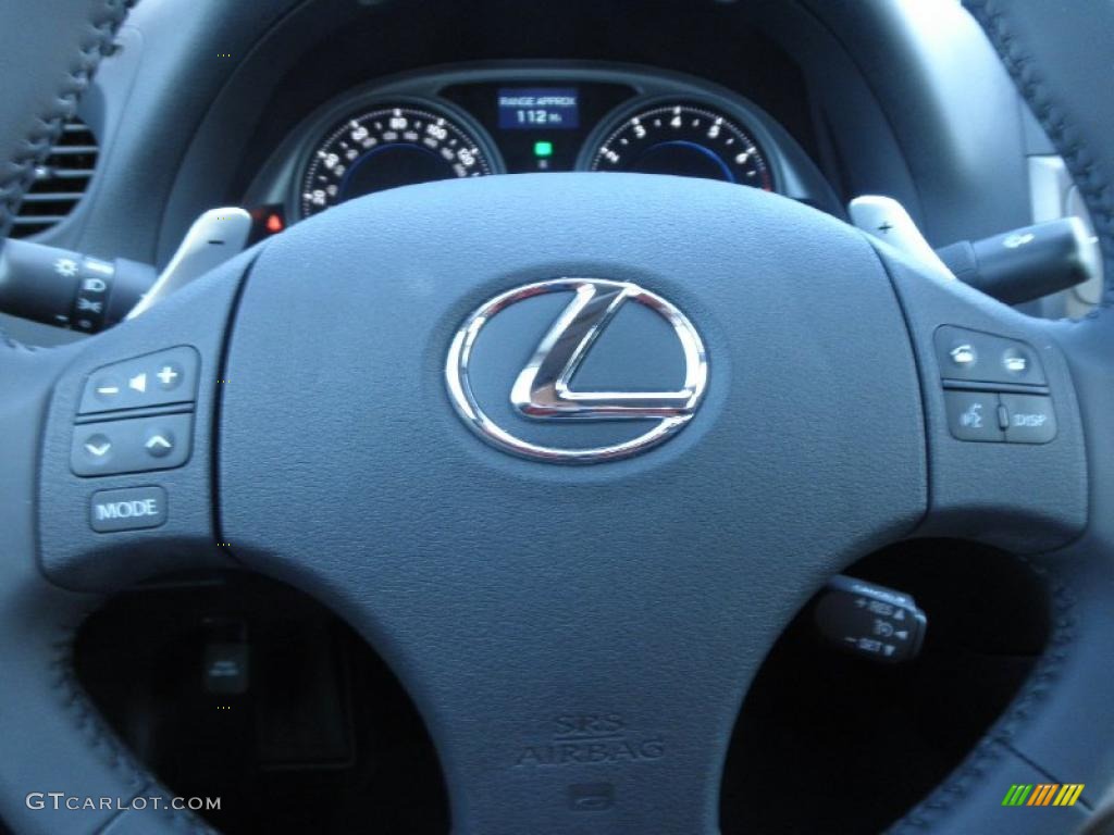 2010 Lexus IS 250 Black Steering Wheel Photo #46608265