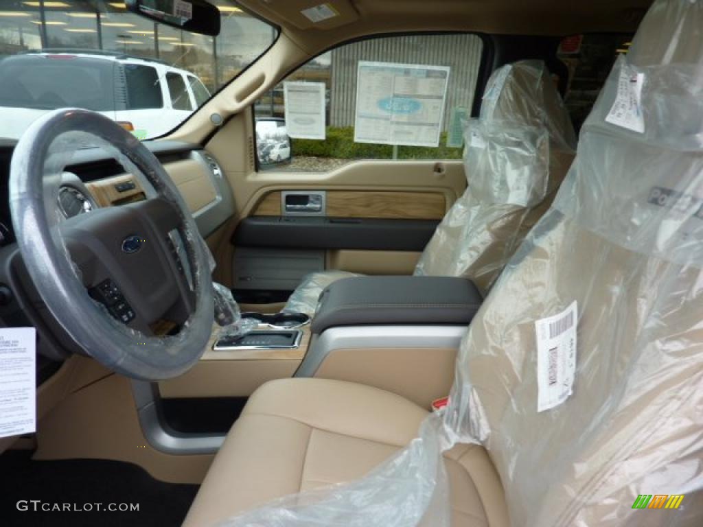 Pale Adobe Interior 2011 Ford F150 Lariat SuperCrew 4x4 Photo #46608643