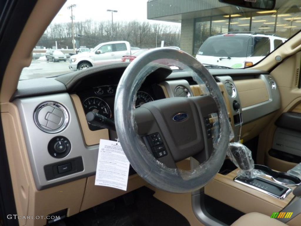 2011 Ford F150 Lariat SuperCrew 4x4 Pale Adobe Dashboard Photo #46608649