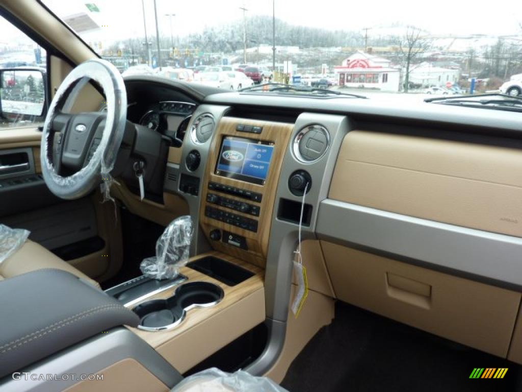 2011 Ford F150 Lariat SuperCrew 4x4 Pale Adobe Dashboard Photo #46608676