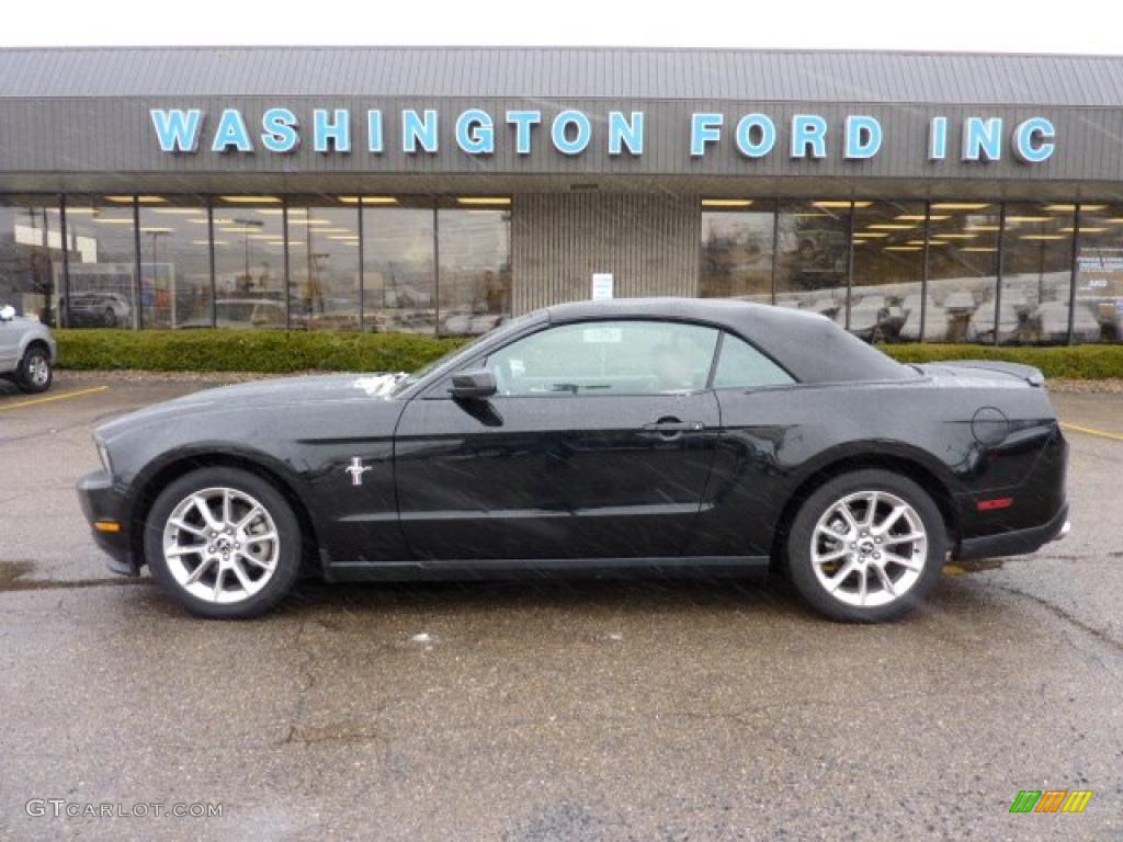 2011 Mustang V6 Premium Convertible - Ebony Black / Saddle photo #1