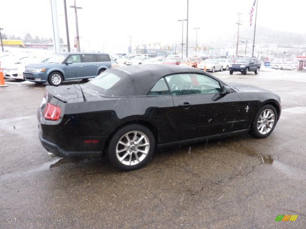 2011 Mustang V6 Premium Convertible - Ebony Black / Saddle photo #4