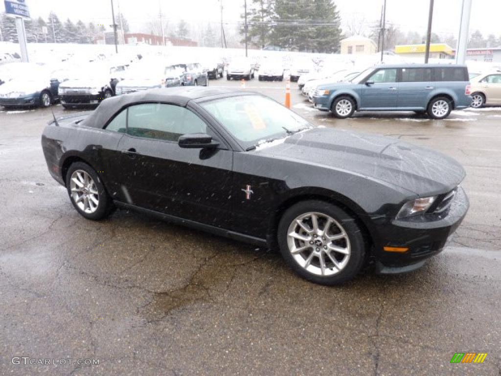 2011 Mustang V6 Premium Convertible - Ebony Black / Saddle photo #6