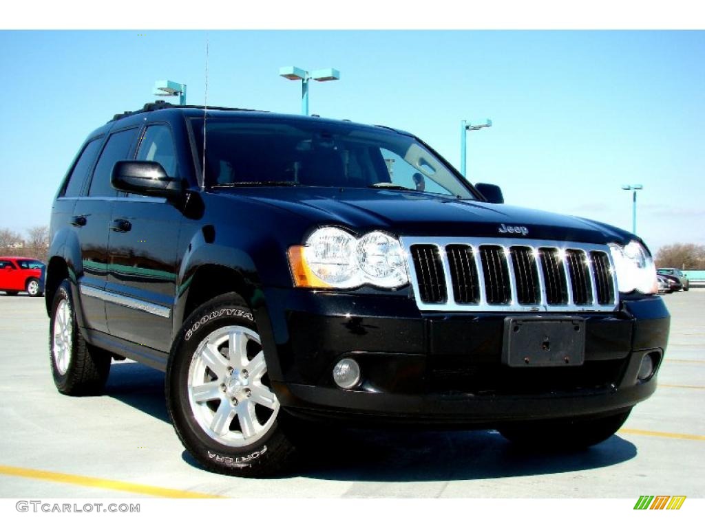 2008 Grand Cherokee Limited 4x4 - Black / Dark Slate Gray/Light Graystone photo #1