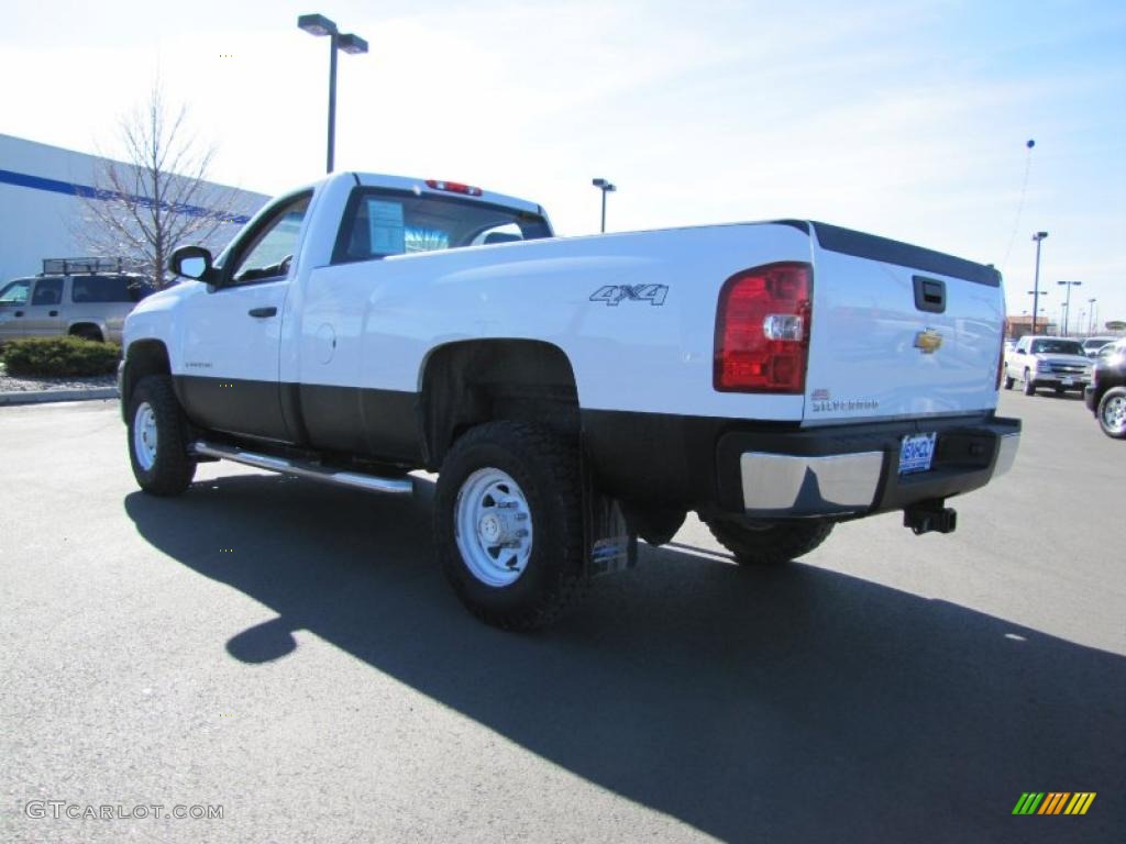 Summit White 2009 Chevrolet Silverado 2500HD Work Truck Regular Cab 4x4 Exterior Photo #46612768