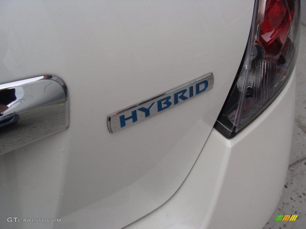 2010 Altima Hybrid - Winter Frost White / Charcoal photo #7