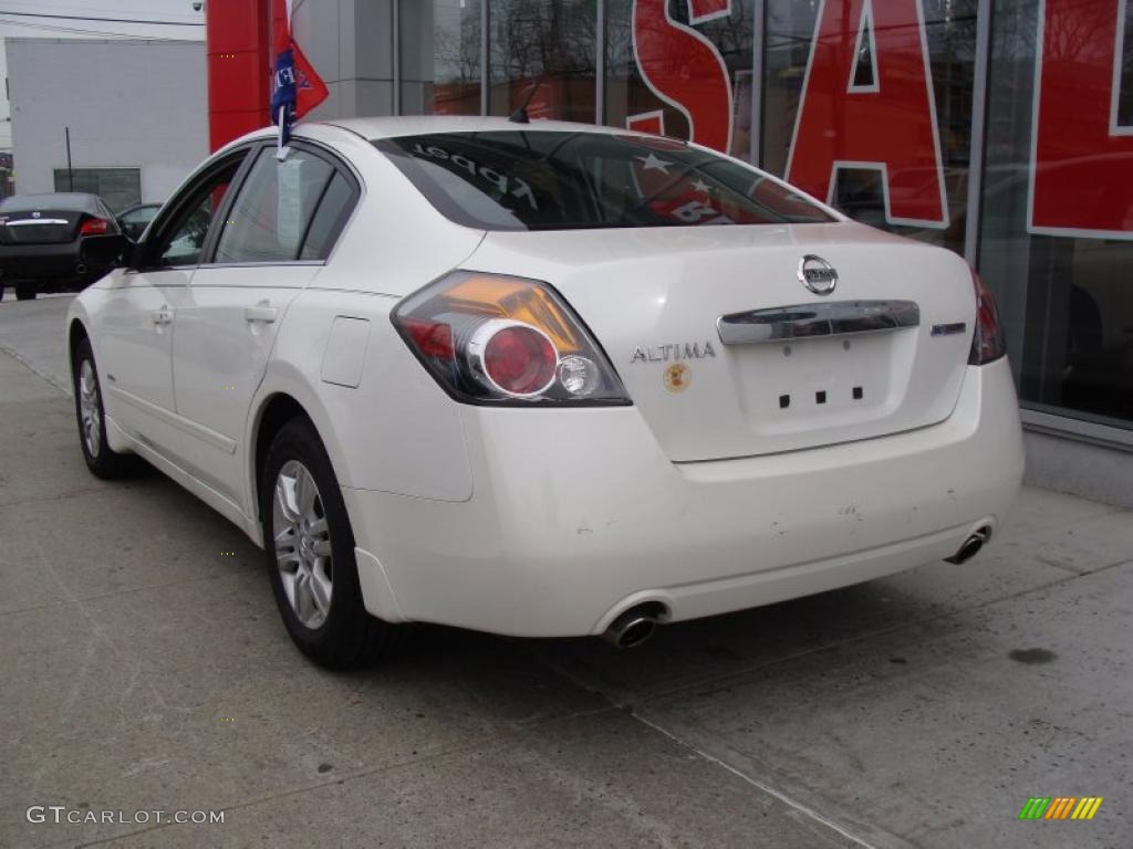 2010 Altima Hybrid - Winter Frost White / Charcoal photo #8