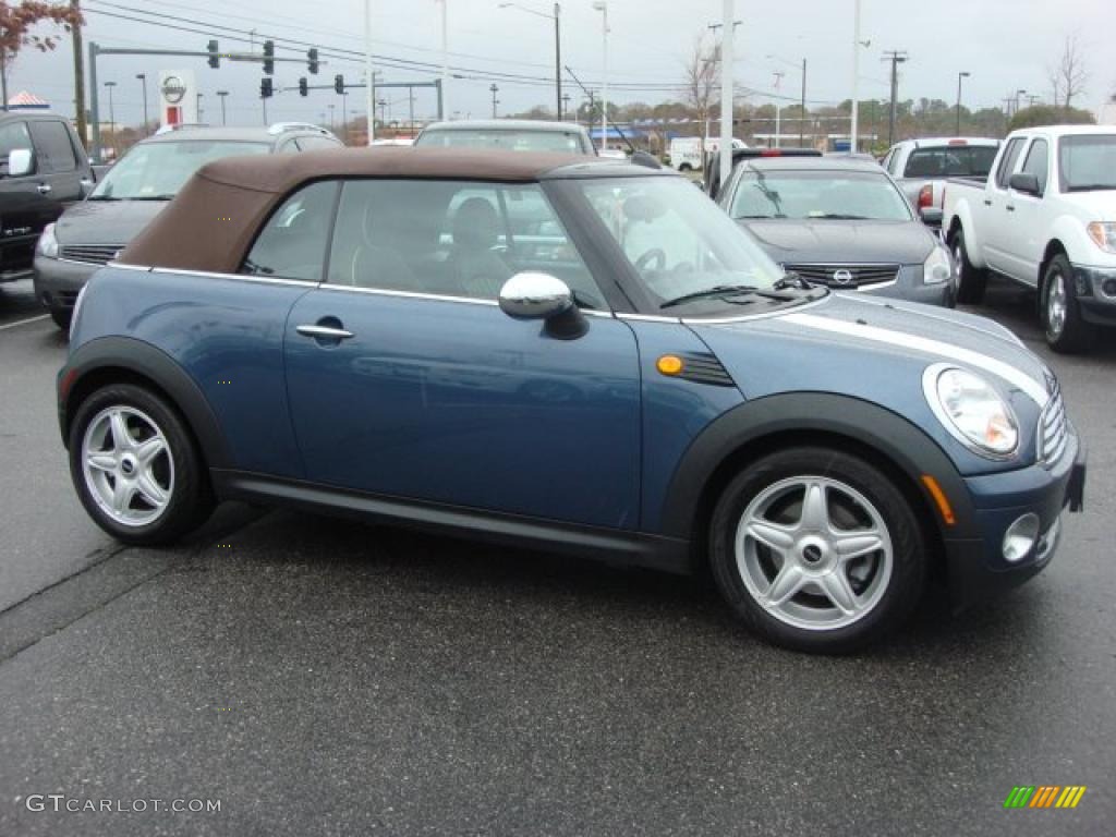 2009 Cooper Convertible - Horizon Blue / Hot Chocolate Leather/Cloth photo #2