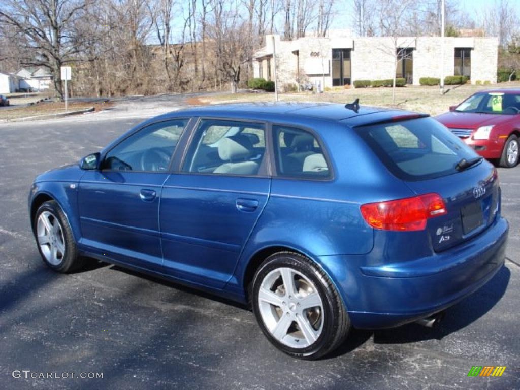 Ocean Blue Pearl Effect 2007 Audi A3 2.0T Exterior Photo #46620487