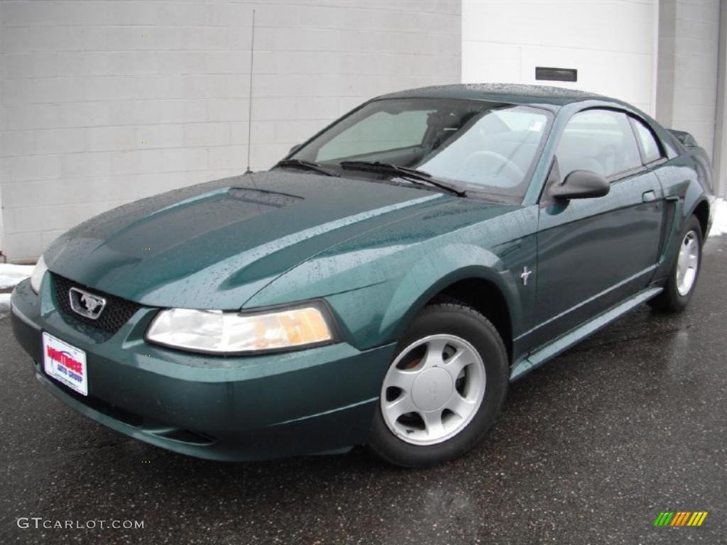 Amazon Green Metallic 2000 Ford Mustang V6 Coupe Exterior Photo #46621177