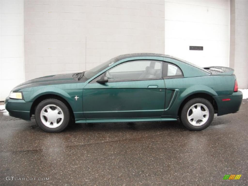 Amazon Green Metallic 2000 Ford Mustang V6 Coupe Exterior Photo #46621189