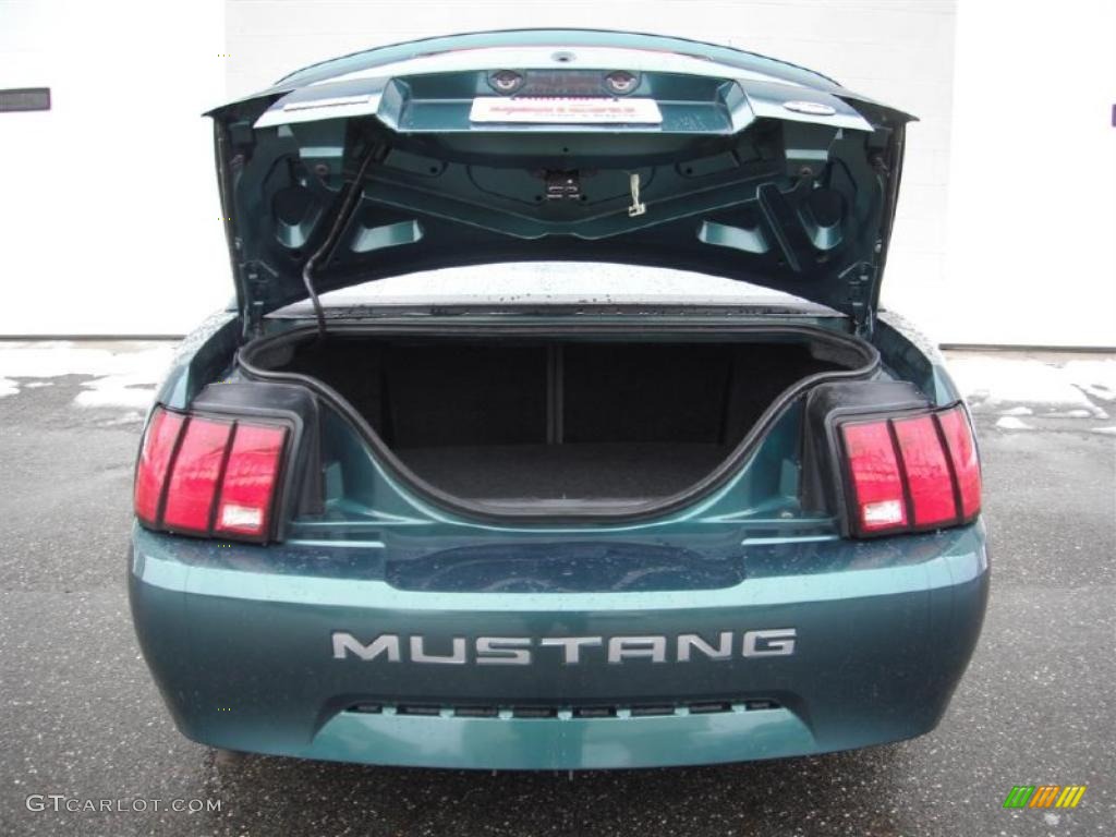 2000 Mustang V6 Coupe - Amazon Green Metallic / Medium Graphite photo #9