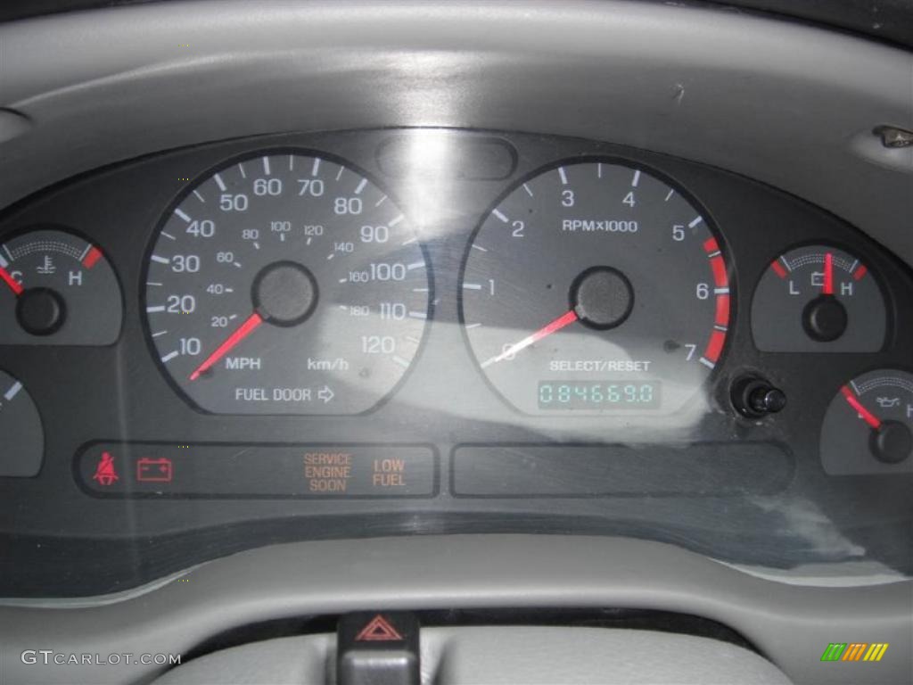 2000 Ford Mustang V6 Coupe Gauges Photo #46621270
