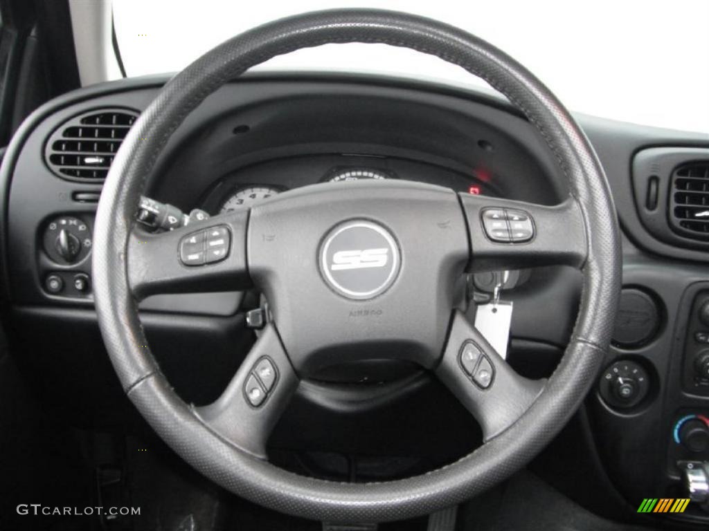 2007 Chevrolet TrailBlazer SS Ebony Steering Wheel Photo #46621429