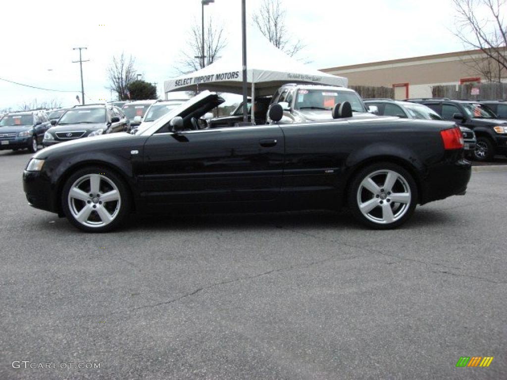 Brilliant Black 2006 Audi A4 1.8T Cabriolet Exterior Photo #46623295