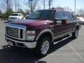 2008 Dark Toreador Red Ford F250 Super Duty Lariat Crew Cab 4x4  photo #1