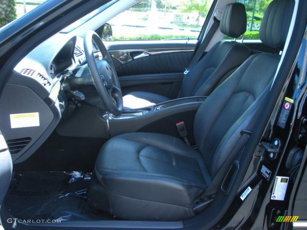 Black Interior 2008 Mercedes-Benz E 550 Sedan Photo #46625269