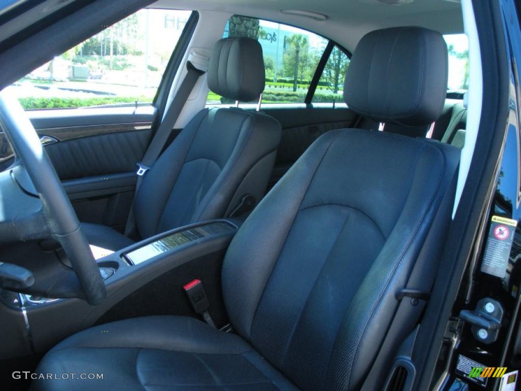 Black Interior 2008 Mercedes-Benz E 550 Sedan Photo #46625278