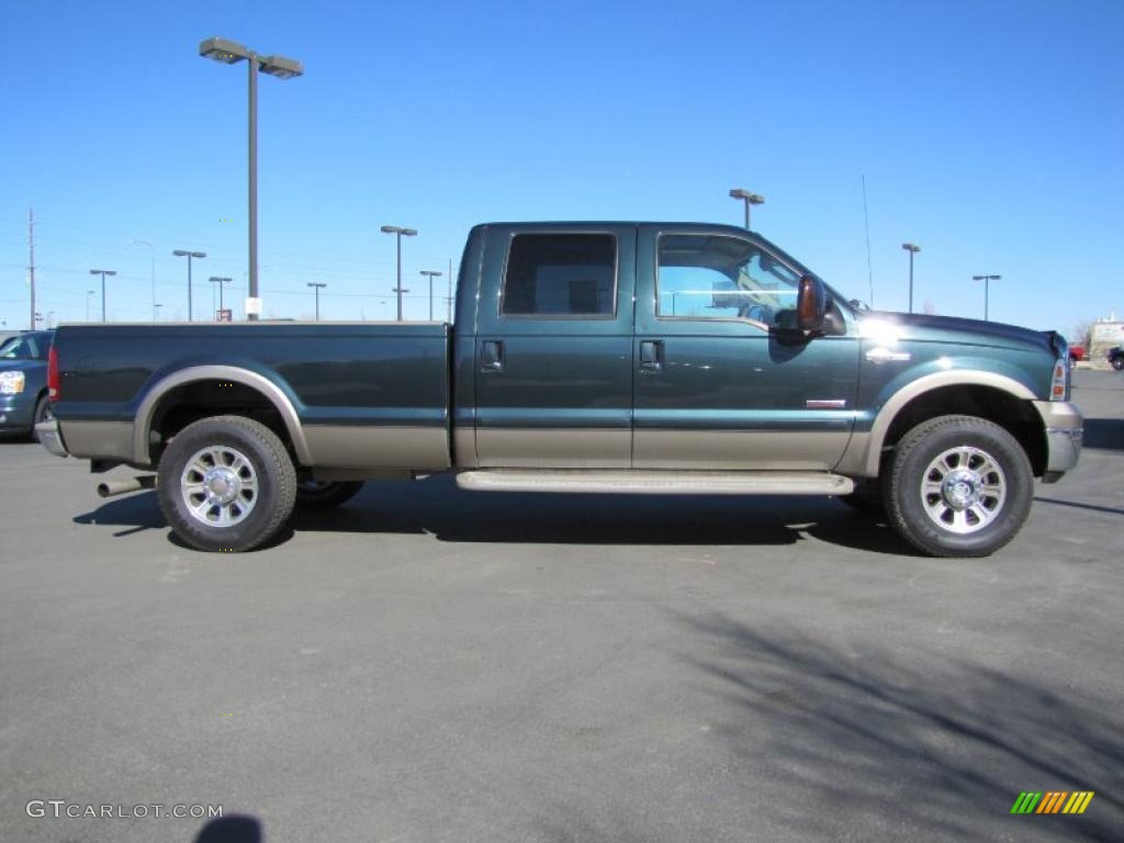 Dark Green Satin Metallic 2006 Ford F250 Super Duty King Ranch Crew Cab 4x4 Exterior Photo #46625284
