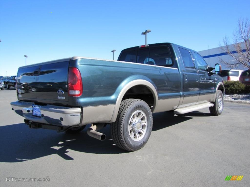 Dark Green Satin Metallic 2006 Ford F250 Super Duty King Ranch Crew Cab 4x4 Exterior Photo #46625293