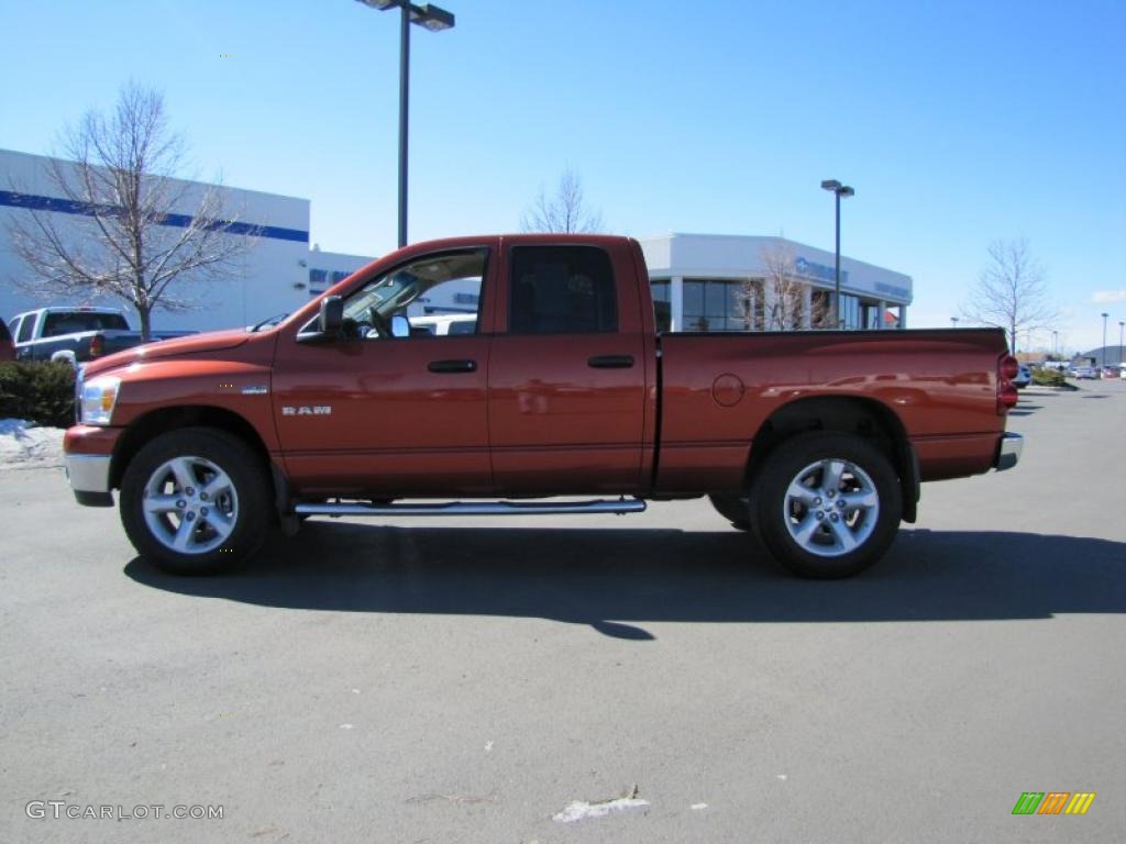 2008 Ram 1500 Big Horn Edition Quad Cab 4x4 - Sunburst Orange Pearl / Medium Slate Gray photo #1